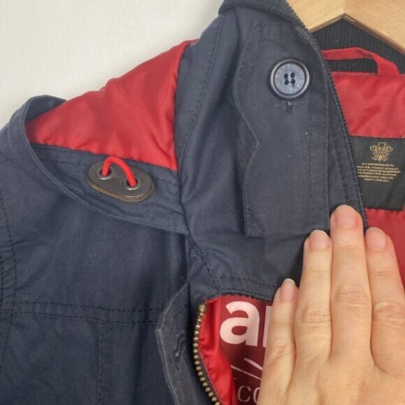 Rare Barbour x J.Crew 6 Shore Waxed Jacket Coat Navy Hooded - Picture 5 of 15